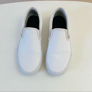 White Pleather Vans